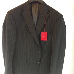 Black Axcess Pinstripe Suit Jacket